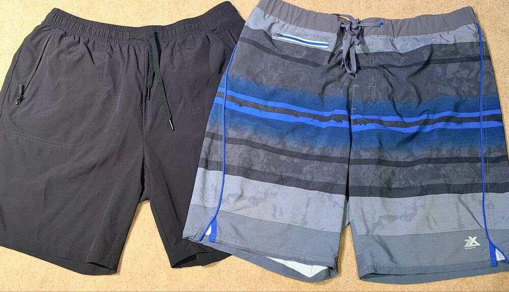 Men's Bundle XL ZeroXposur Board Shorts & Black Athletic Gym Shorts with Pockets